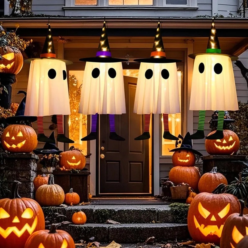 Outdoor Lighting Effects - Decorações de Fantasmas Pendurados para Halloween,
