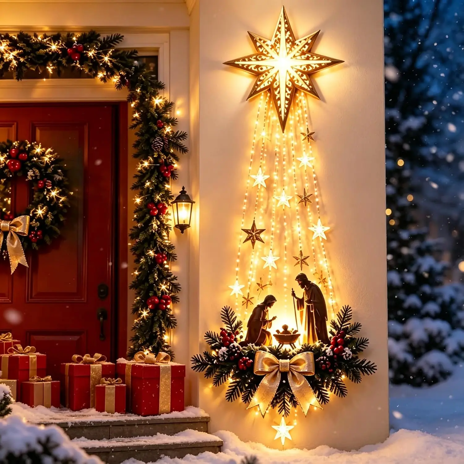 Outdoor Lighting Effects - 1-5PCS Enfeite de Natal Luminoso para