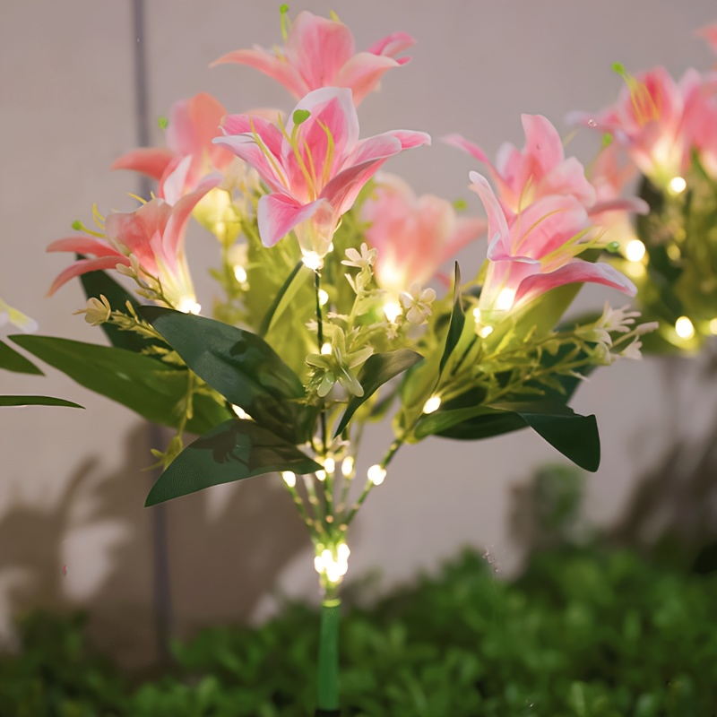 Outdoor Lighting Effects - Luzes Solares de Jardim Lírio Rosa