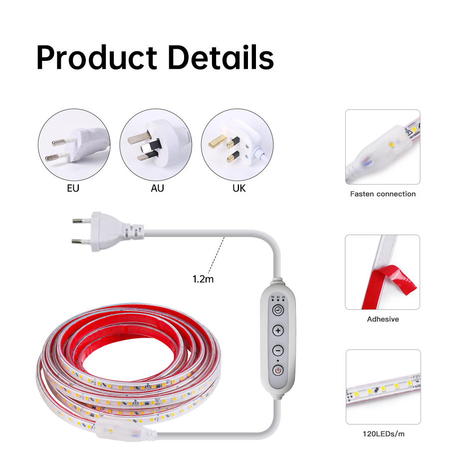 Fita de LED Adesiva AC 220V IP - Outdoor Lighting Uk avaliação e preço